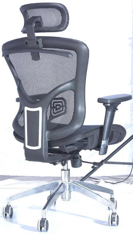 Aluminum Alloy Legs Mesh Staff Chair PP Cushion 60mm Castor